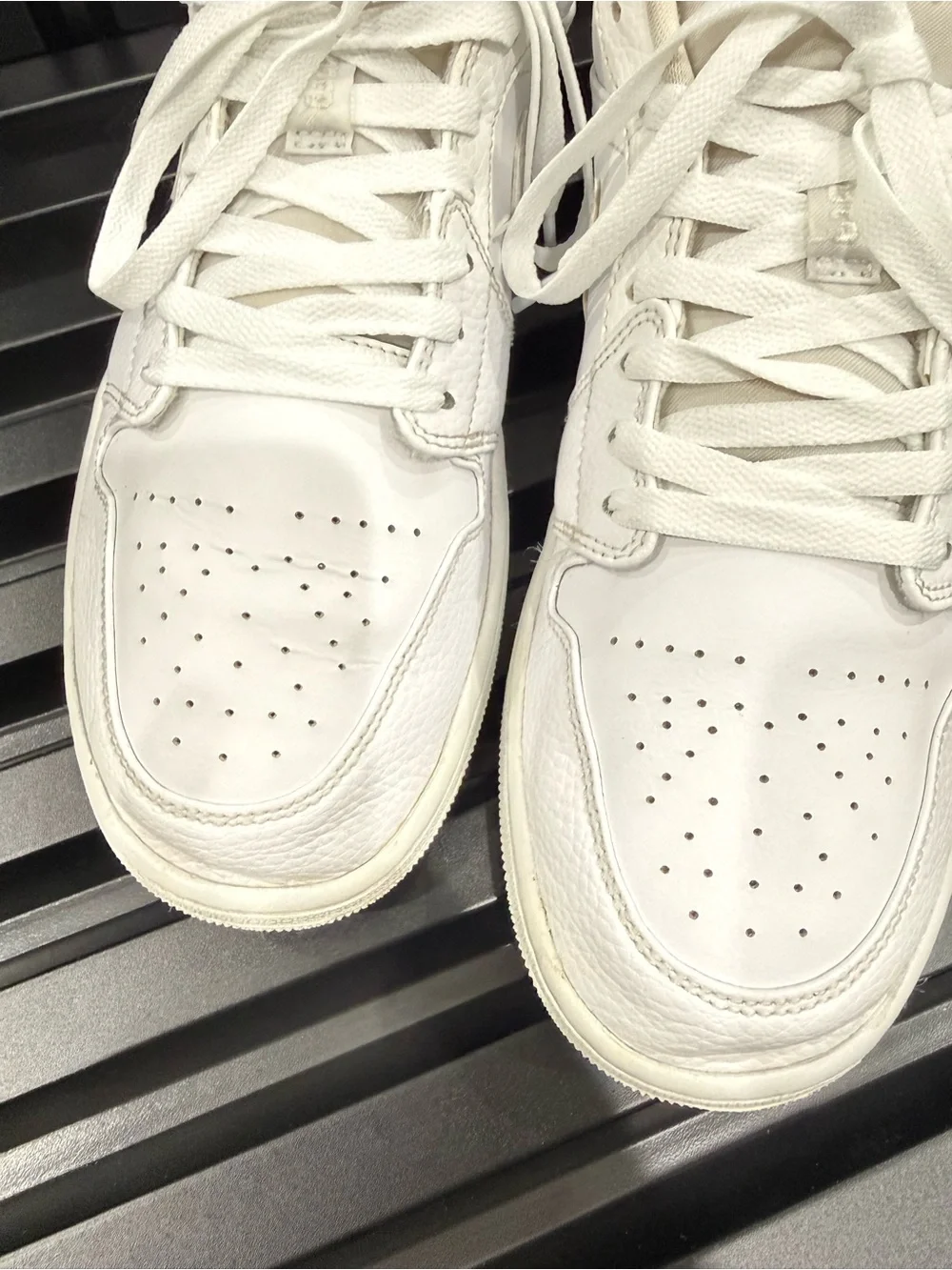 Size 12 Men’s Air Jordan 1 Low with Triple White Colorway